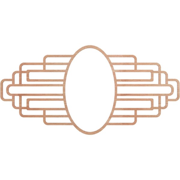 Ekena Millwork Elizabeth Wood Fretwork Prcd Ceiling Medallion, Cherry, 28"W x 14"H x 7 3/4"IW x 13 1/4"IH x 1/4"T CMWP28X14X0250EBCH - main